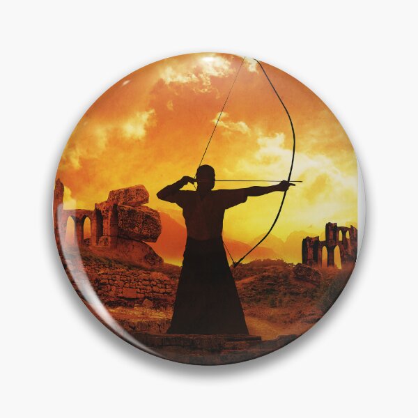 Item preview, Kyudo Archer at Sunset - Ancient Ruins Illustration designed and sold by darekkocurek.
