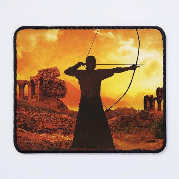 Item preview, Kyudo Archer at Sunset - Ancient Ruins Illustration designed and sold by darekkocurek.