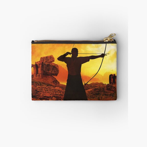 Item preview, Kyudo Archer at Sunset - Ancient Ruins Illustration designed and sold by darekkocurek.