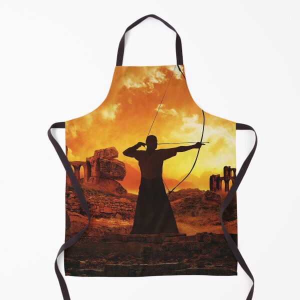 Item preview, Kyudo Archer at Sunset - Ancient Ruins Illustration designed and sold by darekkocurek.