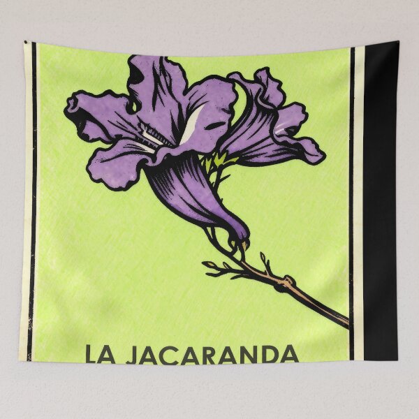 Item preview, Jacaranda Flower Purple Mexican Loteria Card designed and sold by ConcienciaEco.