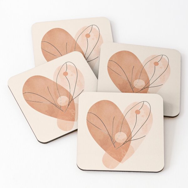 Item preview, Linear Affection: Minimalist Mid-Century Modern Heart Abstract designed and sold by Cozyartsss.