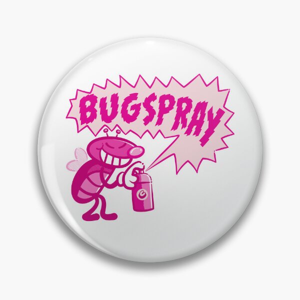 Item preview, Bug Spray character pink sticker, magnet and badge by cappobeano designed and sold by cappobeano.