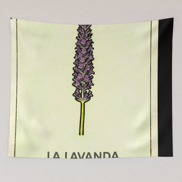 Item preview, Lavender Flower Herb Mexican Loteria Card designed and sold by ConcienciaEco.