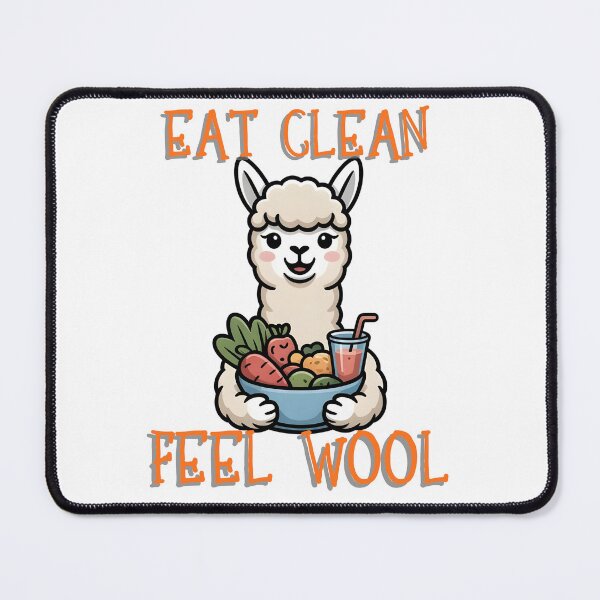 Item preview, Cute Alpaca Eat Clean Feel Good Healthy Food Illustration designed and sold by PeteLawliiet.