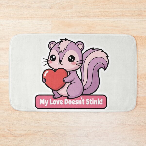 Item preview, Kawaii Pink Skunk My Love Doesnt Stink Valentine Minimalist Sticker designed and sold by arup7980.