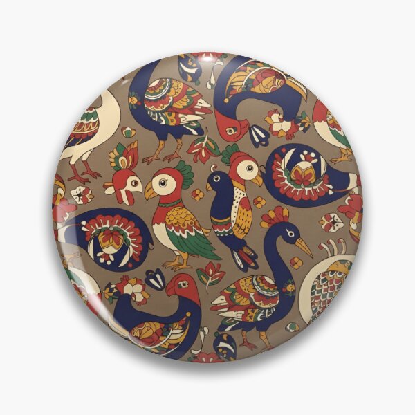 Item preview, Vibrant Rajasthani Birds Traditional Folk Art Pattern designed and sold by FashionOnTREK.