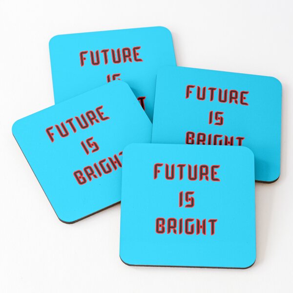 Item preview, Future Is Bright Bold Typography Red Outline Aesthetic designed and sold by GlidedFeather.