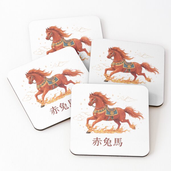 Item preview, Red Hare Horse 赤兎馬 Illustration designed and sold by Moonya26.