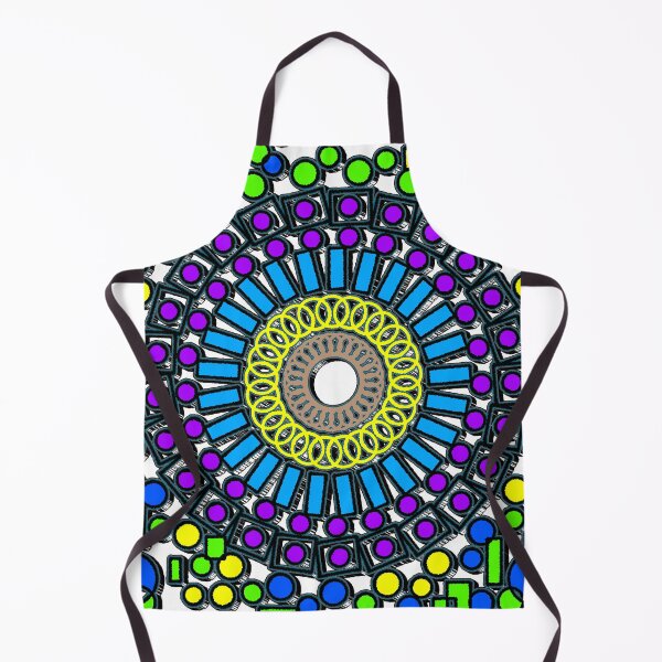 Item preview, "Geometric Mandala with Concentric Rings and Colorful Shapes" designed and sold by nighttime1990.