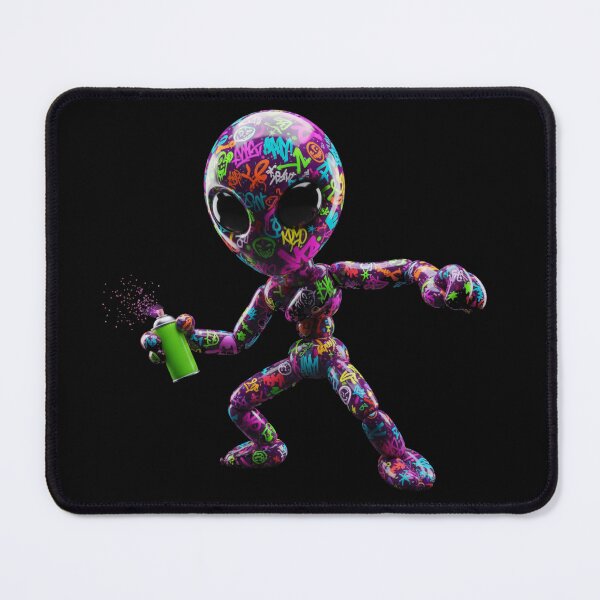 Item preview, Neon Graffiti Alien – Street Pop Art Spray Character designed and sold by PLUSHIWORLDtm.