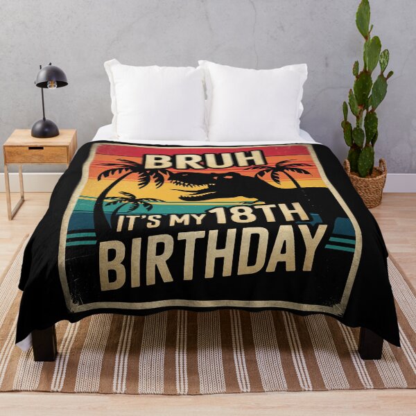 Item preview, Bruh It's My 18th Birthday Dinosaur 18 Year Old designed and sold by MarryIsMonth.