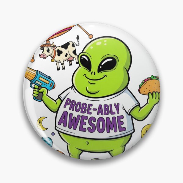 Item preview, Alien UFO Humor – “Probe-ably Awesome” Take Me to Your Taco Design designed and sold by unthinkabletees.