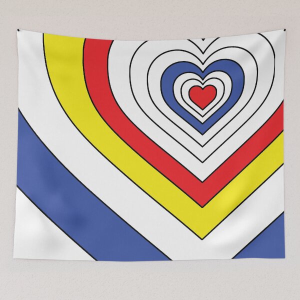 Item preview, De Stijl inspiró corazones designed and sold by UnderwaterSky.
