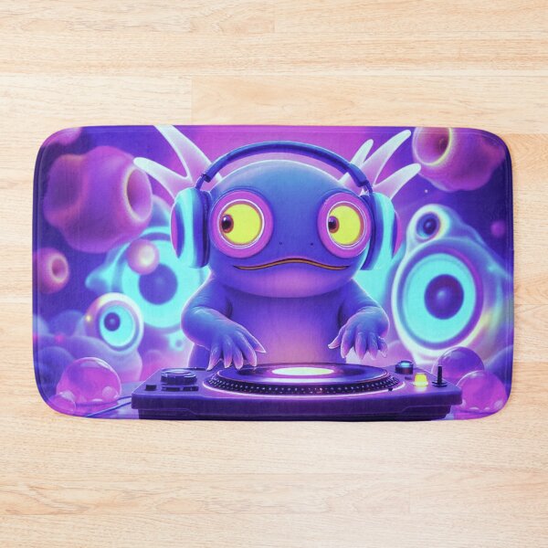 Item preview, Neon Amphibian DJ – Psychedelic Party Vibes designed and sold by LuxuryApparels.