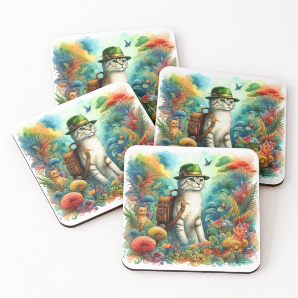 Item preview,  cat-in-nature design, inspired by your love for creative, vintage-style animal illustrations perfect for T-shirts or coloring books.Wilderness Whiskers designed and sold by Med-th-ewolf.