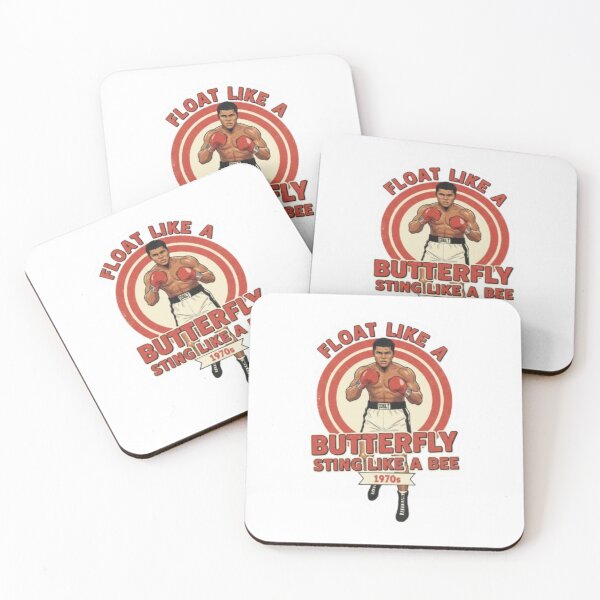 Item preview, Muhammad Ali Quote Sticker – Float Like a Butterfly, Sting Like a Bee designed and sold by spanishartist.