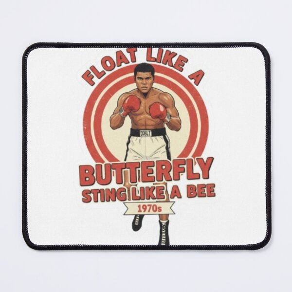 Item preview, Muhammad Ali Quote Sticker – Float Like a Butterfly, Sting Like a Bee designed and sold by spanishartist.