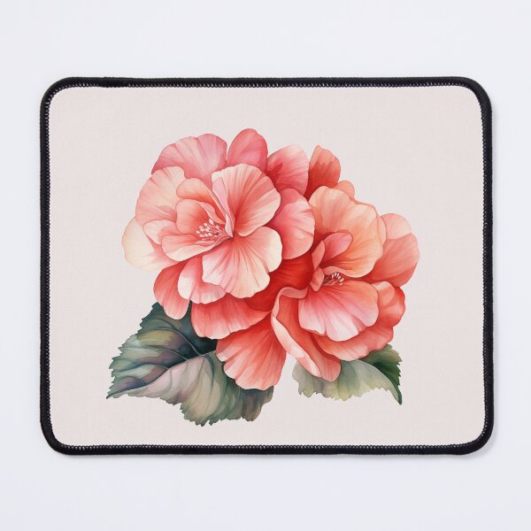 Item preview, Two Red Begonia Flowers designed and sold by Violet Peonies.