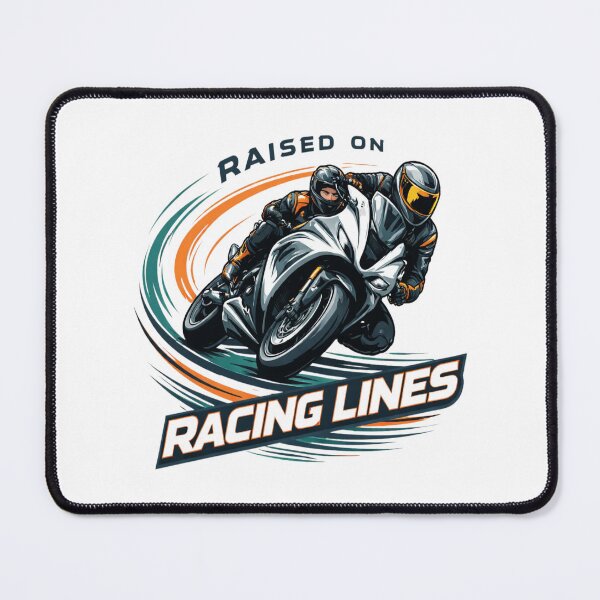 Item preview, Raised on Racing Lines – Performance Motorcycle & Track Rider T-Shirt designed and sold by RMTrendy.