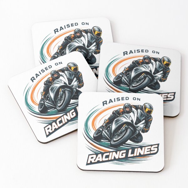 Item preview, Raised on Racing Lines – Performance Motorcycle & Track Rider T-Shirt designed and sold by RMTrendy.