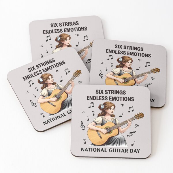 Item preview, Woman playing guitar – National Guitar Day designed and sold by Art-Arcade6.