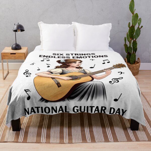 Item preview, Woman playing guitar – National Guitar Day designed and sold by Art-Arcade6.