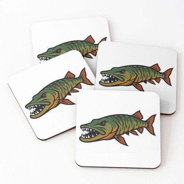 Item preview, Aggressive Muskie Predator Fish – Hardcore Fishing Art designed and sold by WayoftheWater.