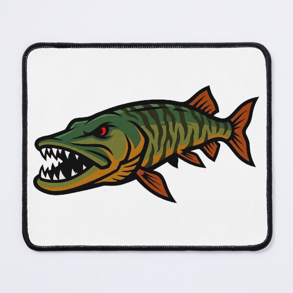 Item preview, Aggressive Muskie Predator Fish – Hardcore Fishing Art designed and sold by WayoftheWater.