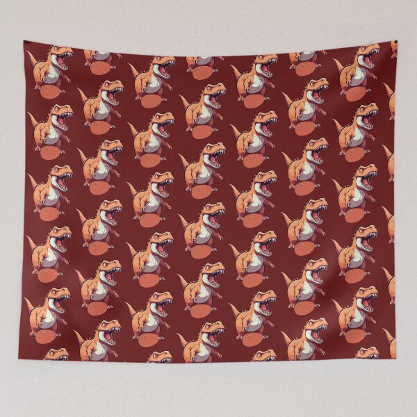 Item preview, Fierce Dinosaur Protecting an Egg - Dark Prehistoric Guardian Art designed and sold by LunaPrintCo.