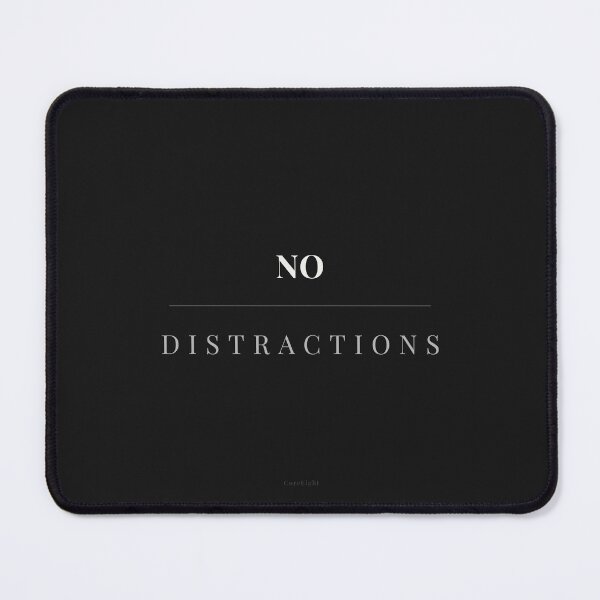 Item preview, No Distractions Minimal Quote | Focus Mindset Typography Design designed and sold by CoreEight.
