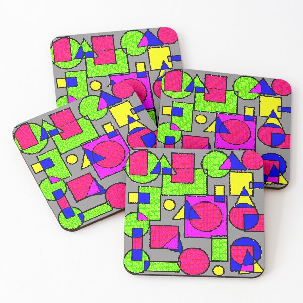 Item preview, "Colorful Geometric Collage with Overlapping Shapes" designed and sold by nighttime1990.