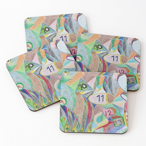 Item preview, Colorful Abstract Number Composition designed and sold by Mabocoh.