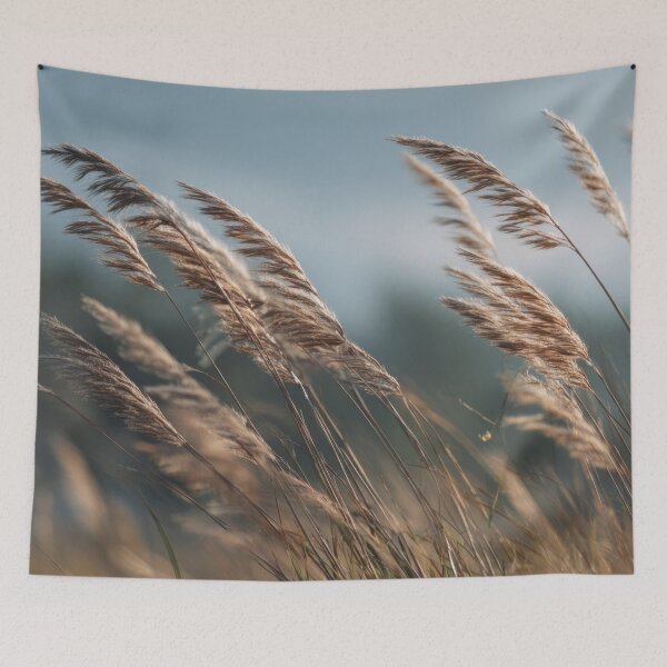 Item preview, Grass sways in the wind at sunset designed and sold by anytka.