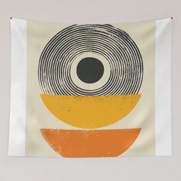 Item preview, Geometric Circles with Orange Half Moons designed and sold by lautir.