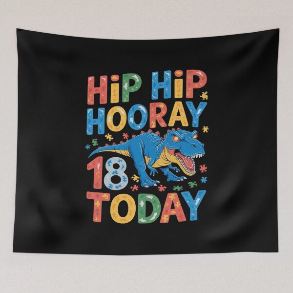 Item preview, Happy 18 Birthday 18 Year Old Autistic Autism 18th Birthday  designed and sold by PowAcademy.