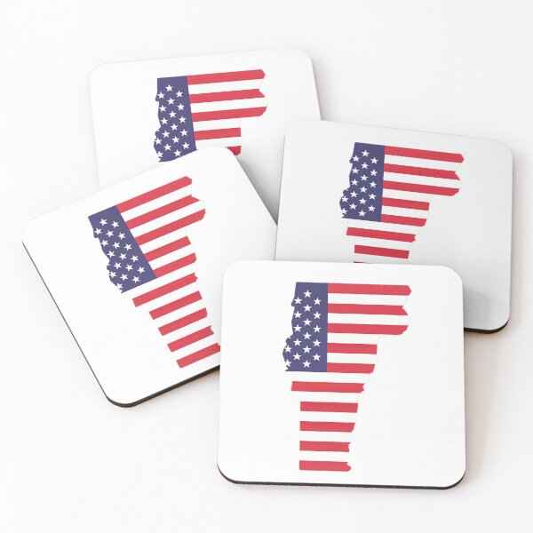 Item preview, Vermont & Stripes State Silhouette – Distressed Americana designed and sold by Paper Drip.
