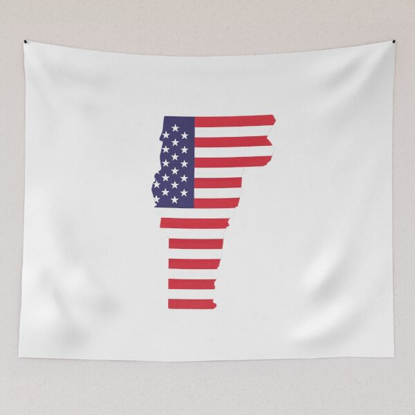 Item preview, Vermont & Stripes State Silhouette – Distressed Americana designed and sold by Paper Drip.
