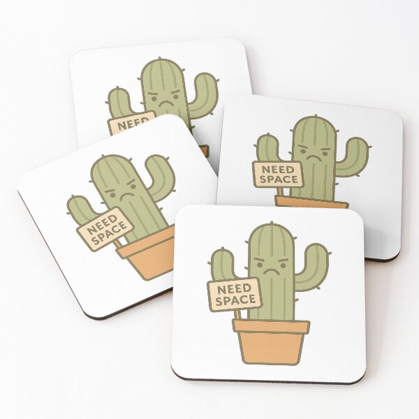 Item preview, Grumpy Cactus Holding Need Space Sign designed and sold by chromatalove.