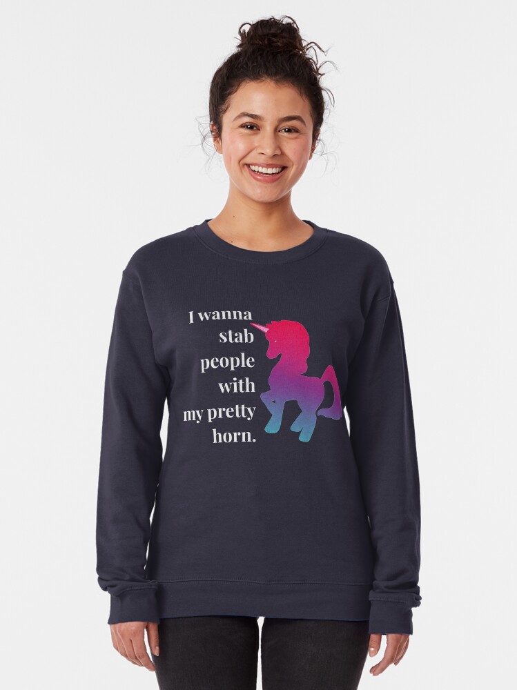 Alternate view of Unicorn Stab Pullover Sweatshirt