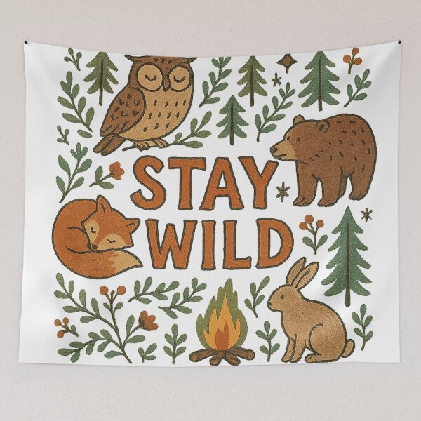Item preview, Stay Wild Animal Art designed and sold by chromatalove.