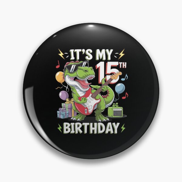 Item preview, Kids It's My 15th Birthday T-Rex 15 Year old Birthday  designed and sold by MythWoot.