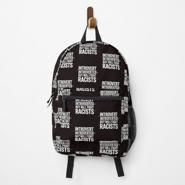 Item preview, Introvert Introverted But Will Fight Racists – Introvert Protest Quote designed and sold by Redgiant87x.