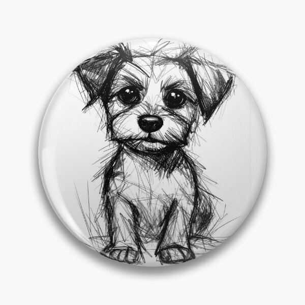 Item preview, Small Terrier Dog Scribble designed and sold by LiskoDesign.