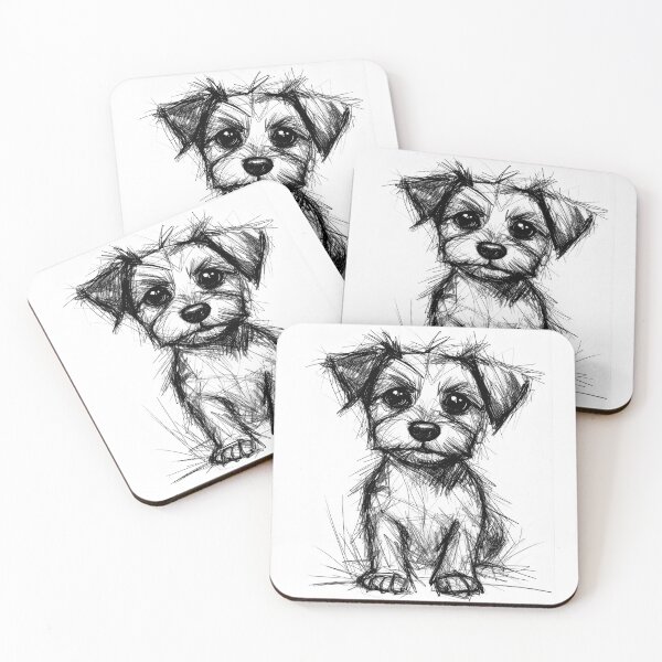 Item preview, Small Terrier Dog Scribble designed and sold by LiskoDesign.