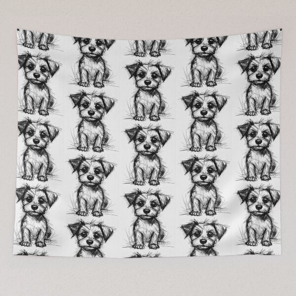 Item preview, Small Terrier Dog Scribble designed and sold by LiskoDesign.