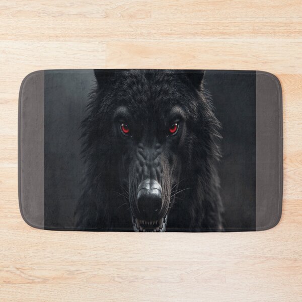 Item preview, Menacing Black Wolf Print designed and sold by NovaDigitalArt45.