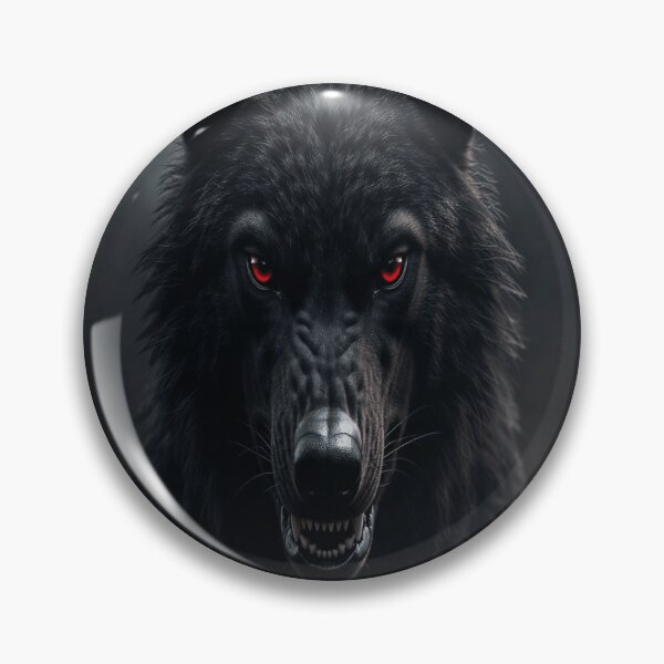 Item preview, Menacing Black Wolf Print designed and sold by NovaDigitalArt45.