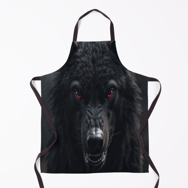 Item preview, Menacing Black Wolf Print designed and sold by NovaDigitalArt45.