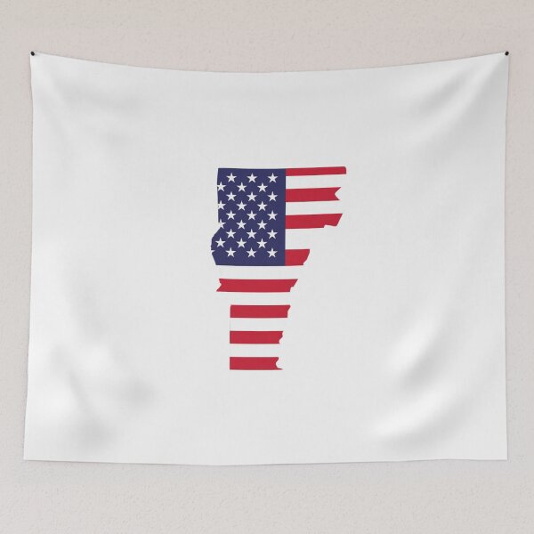 Item preview, Vermont & Stripes State Silhouette – Distressed Americana designed and sold by Paper Drip.